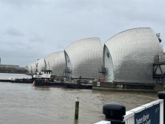 Flood barrier up close